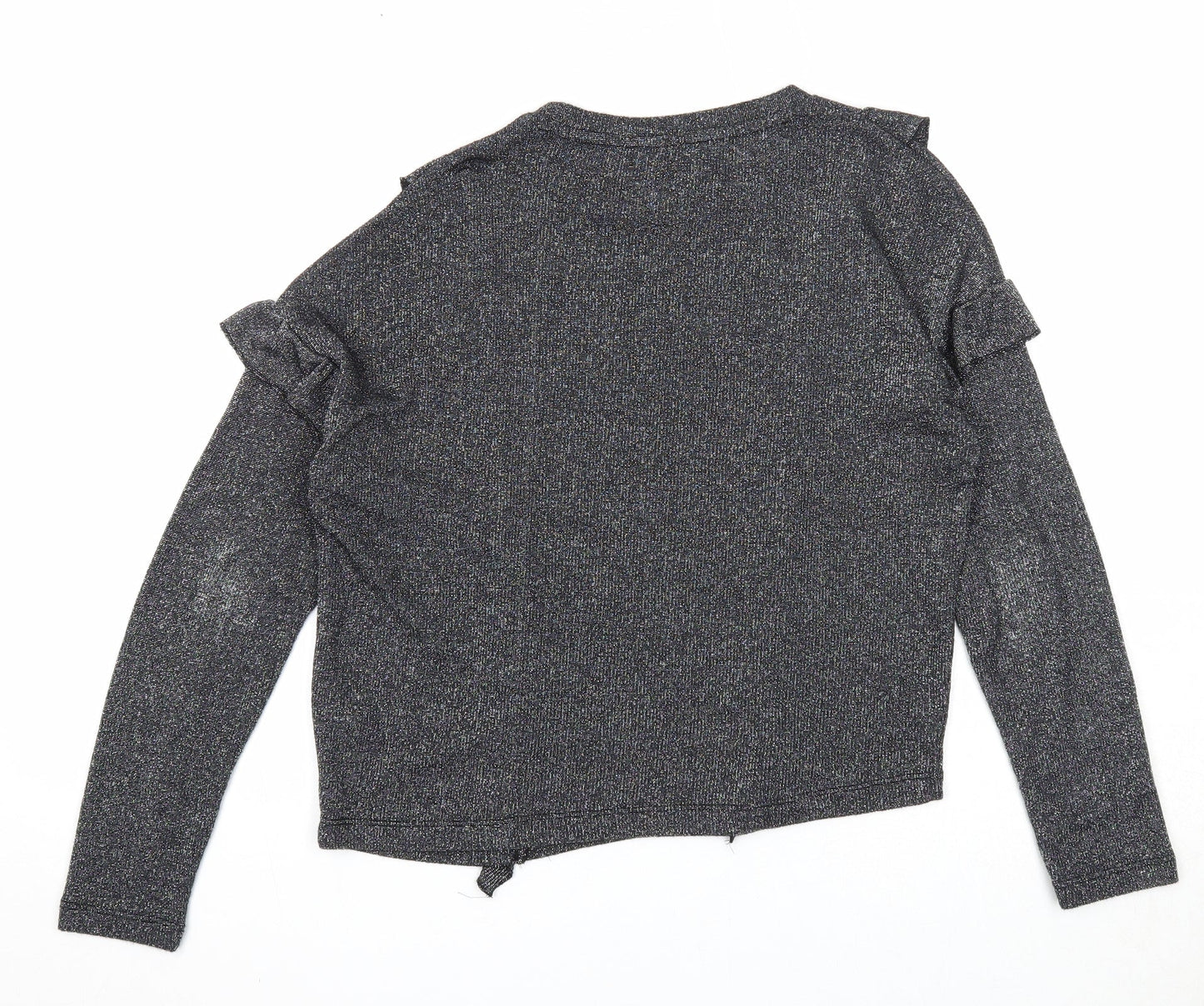New Look Womens Black Round Neck Viscose Pullover Jumper Size S