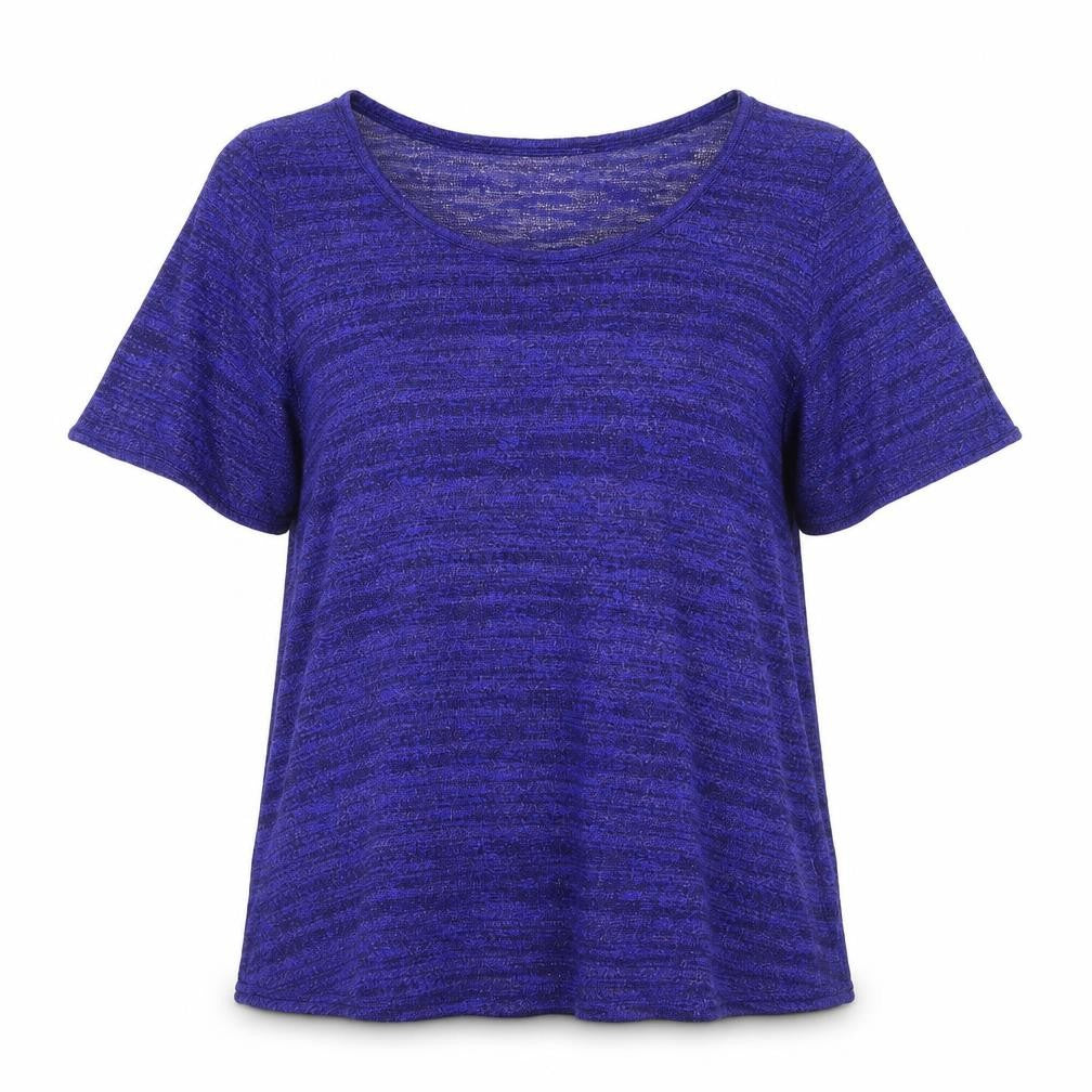 JUNAROSE Womens Blue Round Neck Viscose Pullover Jumper Size M