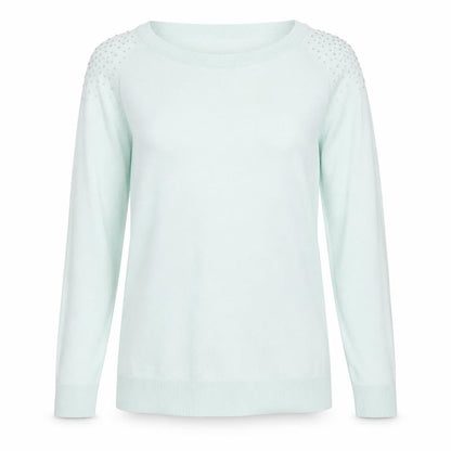 Flouse Womens Blue Round Neck Acrylic Pullover Jumper Size M