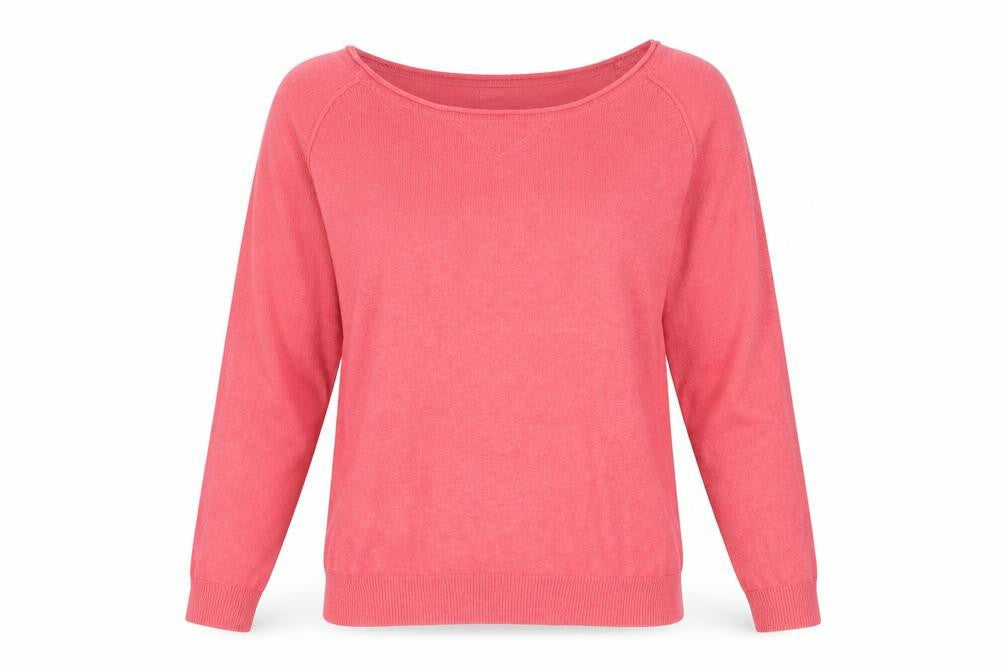 Knitwear STR Womens Pink Boat Neck Acrylic Pullover Jumper Size L