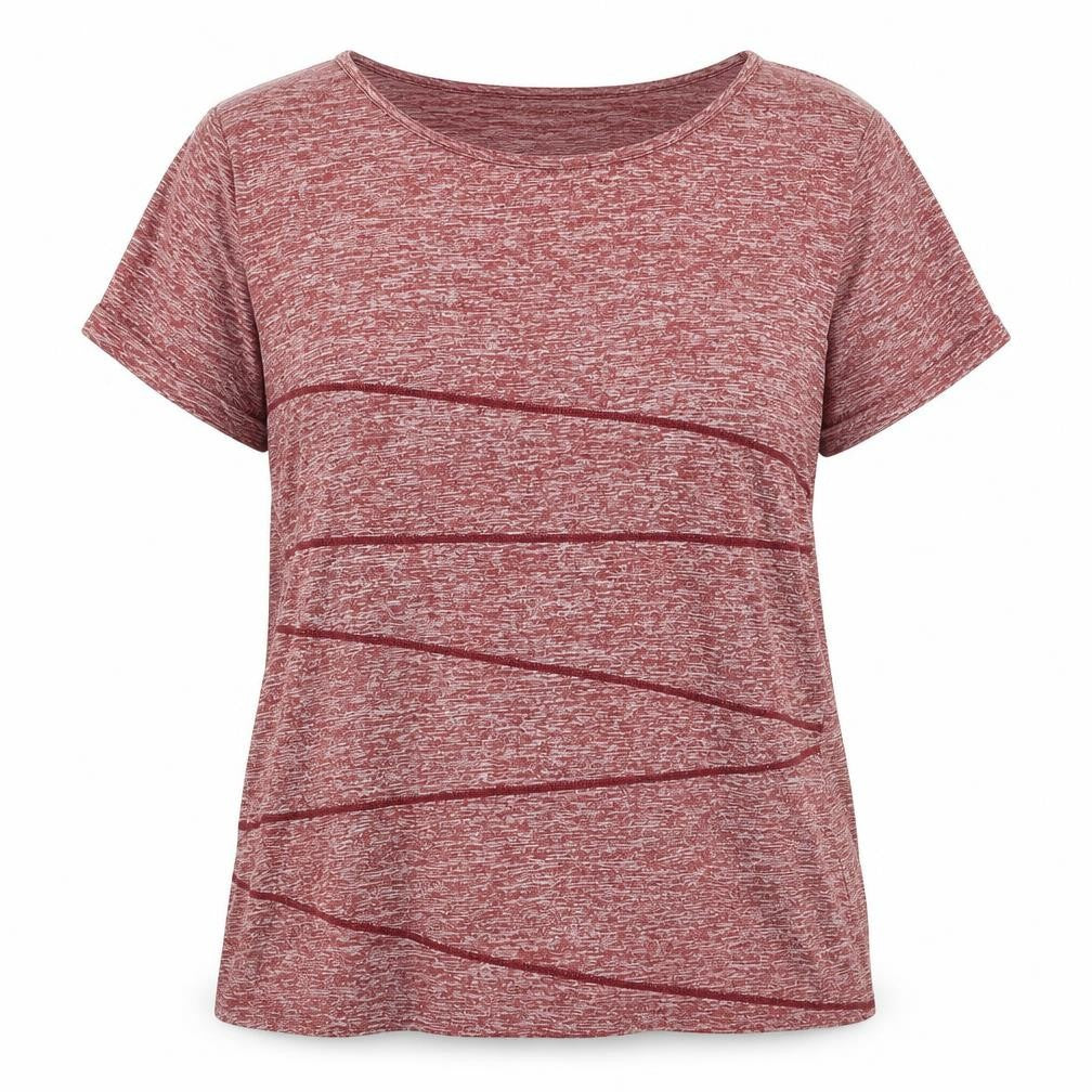 Iclosam Womens Red Polyester Basic T-Shirt Size XL Round Neck