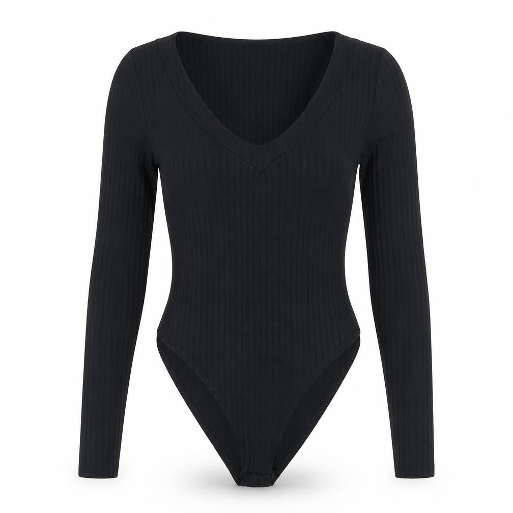 Nasty Gal Womens Black Polyester Bodysuit One-Piece Size 8 Snap