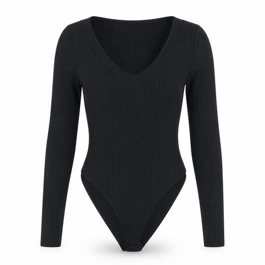Nasty Gal Womens Black Polyester Bodysuit One-Piece Size 8 Snap