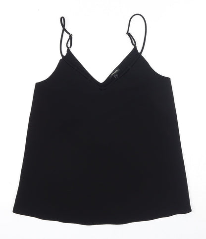 River Island Womens Black Polyester Camisole Tank Size 6 V-Neck