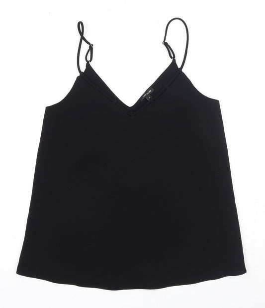 River Island Womens Black Polyester Camisole Tank Size 6 V-Neck