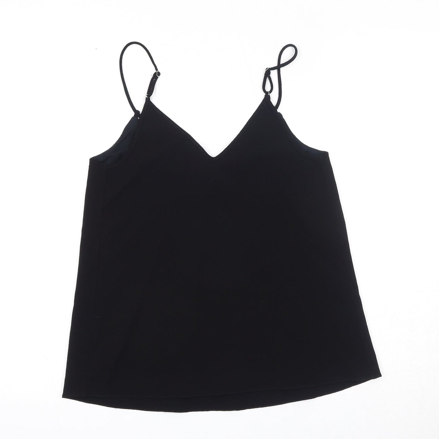 River Island Womens Black Polyester Camisole Tank Size 6 V-Neck