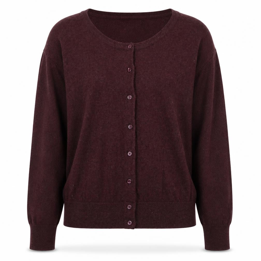 H&M Womens Purple Round Neck Viscose Pullover Jumper Size M