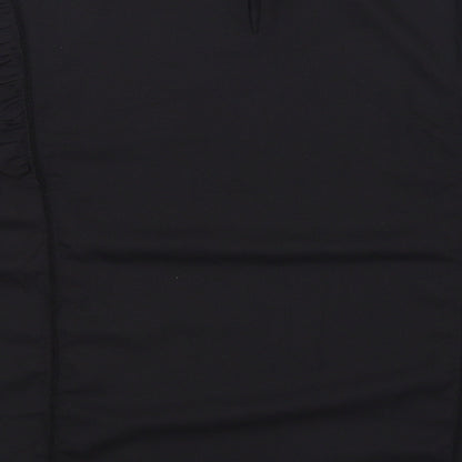 Hawt Womens Black Polyester Basic T-Shirt Size L Round Neck