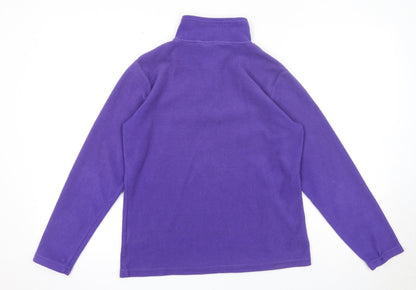 Hi Gear Womens Purple Polyester Pullover Sweatshirt Size 12 Zip