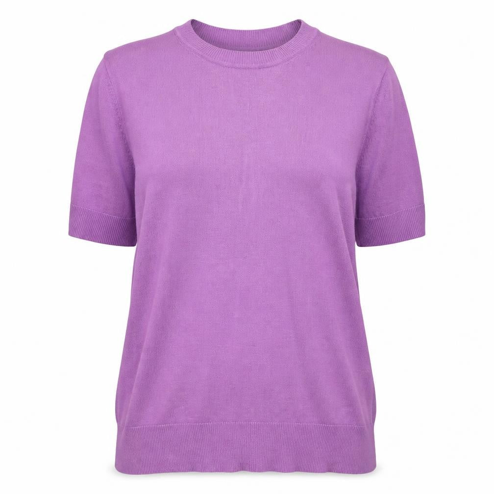 Marks & Spencer Womens Purple Round Neck Viscose Pullover Jumper Size 12