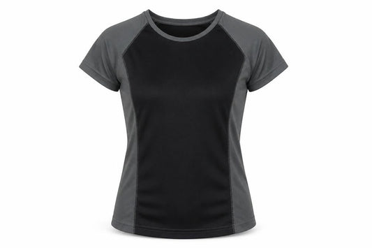Mountain Life Womens Grey Colourblock Polyester Pullover T-Shirt Size 10 Round Neck Pullover