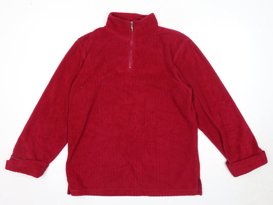 Fornari Womens Pink Polyester Pullover Sweatshirt Size M Zip