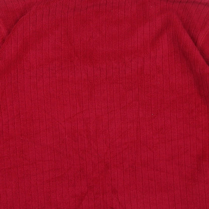 Fornari Womens Pink Polyester Pullover Sweatshirt Size M Zip