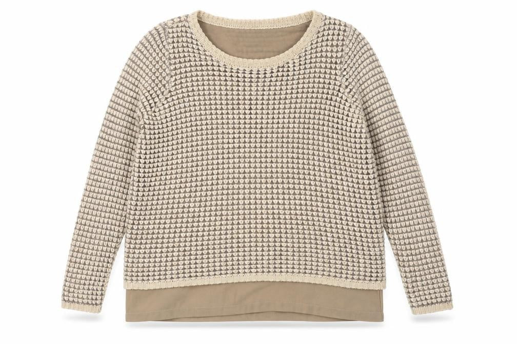 Fransa Womens Beige Round Neck Acrylic Pullover Jumper Size M