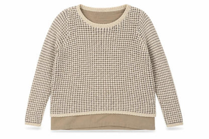 Fransa Womens Beige Round Neck Acrylic Pullover Jumper Size M