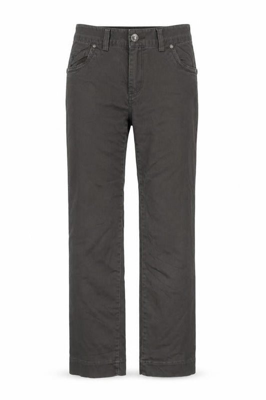Broadway Womens Grey Cotton Trousers Size 10 Regular Zip