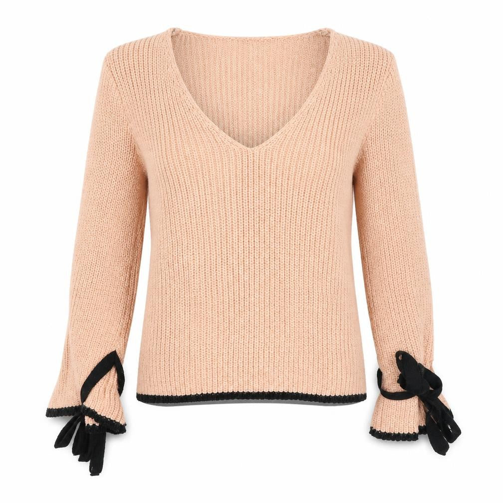 ASOS Womens Pink V-Neck Acrylic Pullover Jumper Size 8