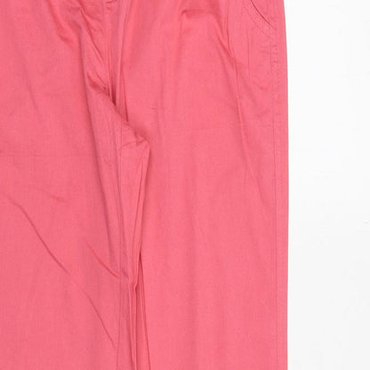 AJC Womens Pink Cotton Trousers Size 8 Extra-Slim Zip