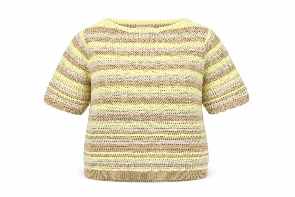Isabella D Womens Multicoloured Round Neck Striped Polyester Pullover Jumper Size S - Size S/M