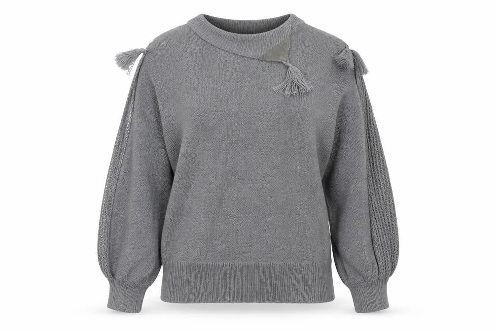 quink Womens Grey Roll Neck Polyester Pullover Jumper Size 10