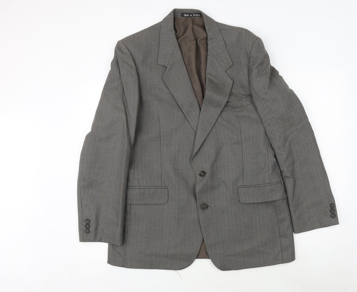 GREENWOODS Mens Grey Wool Jacket Suit Jacket Size 42 Regular