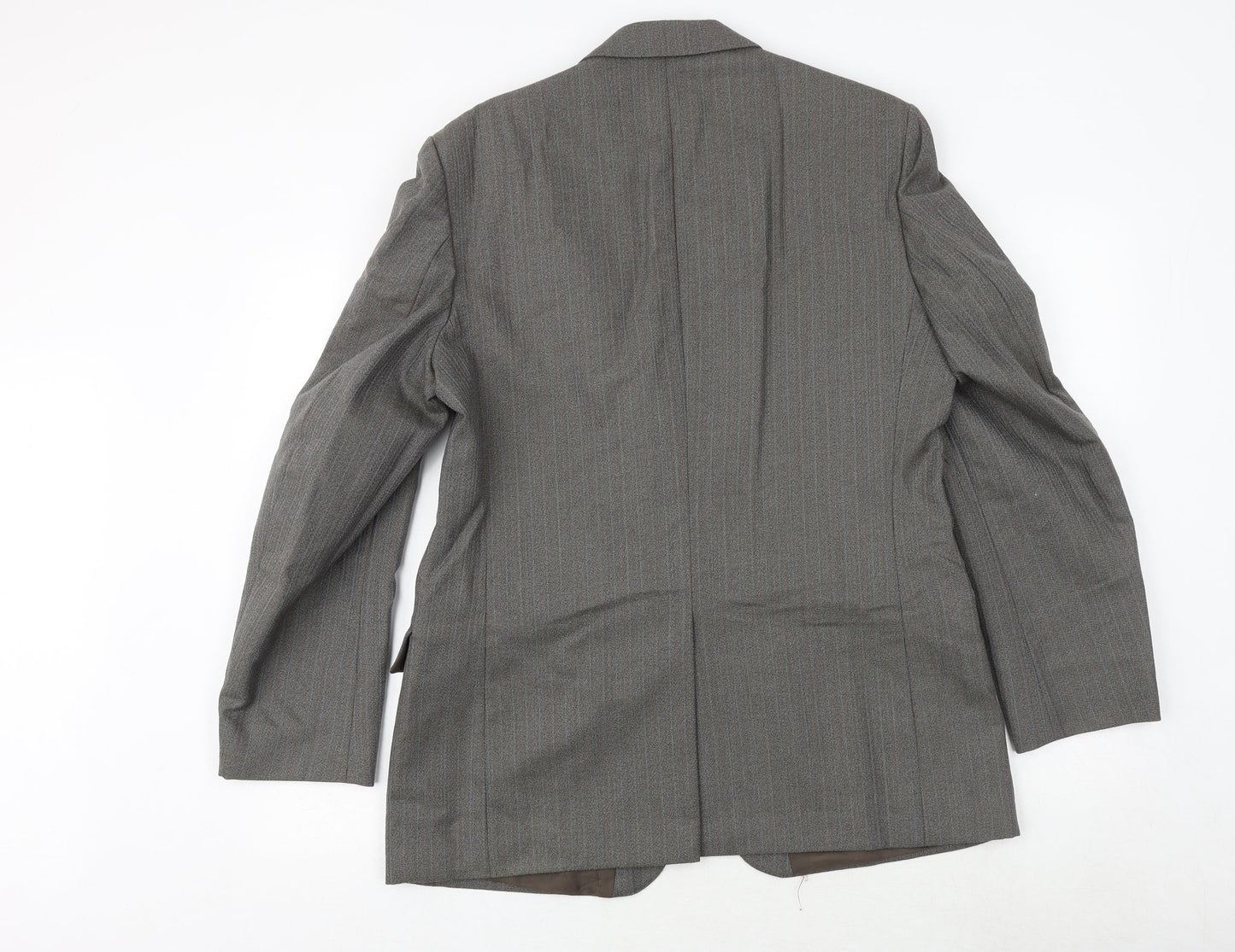 GREENWOODS Mens Grey Wool Jacket Suit Jacket Size 42 Regular
