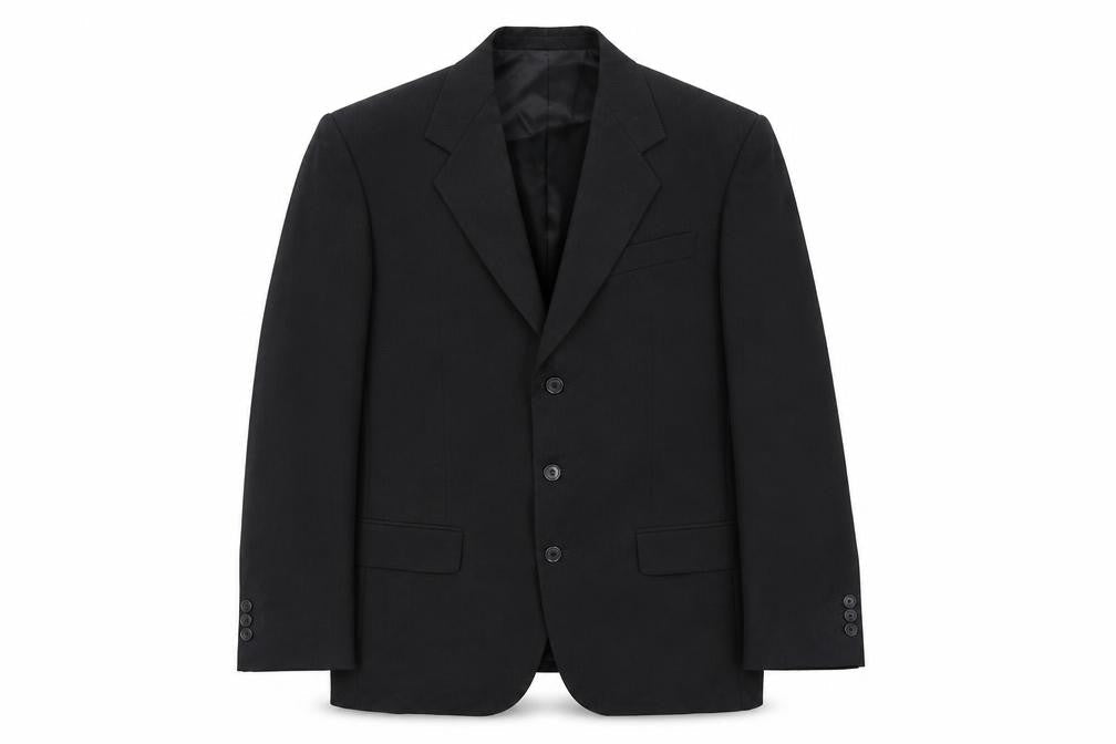 Hornes Mens Black Polyester Jacket Suit Jacket Size 40 Regular