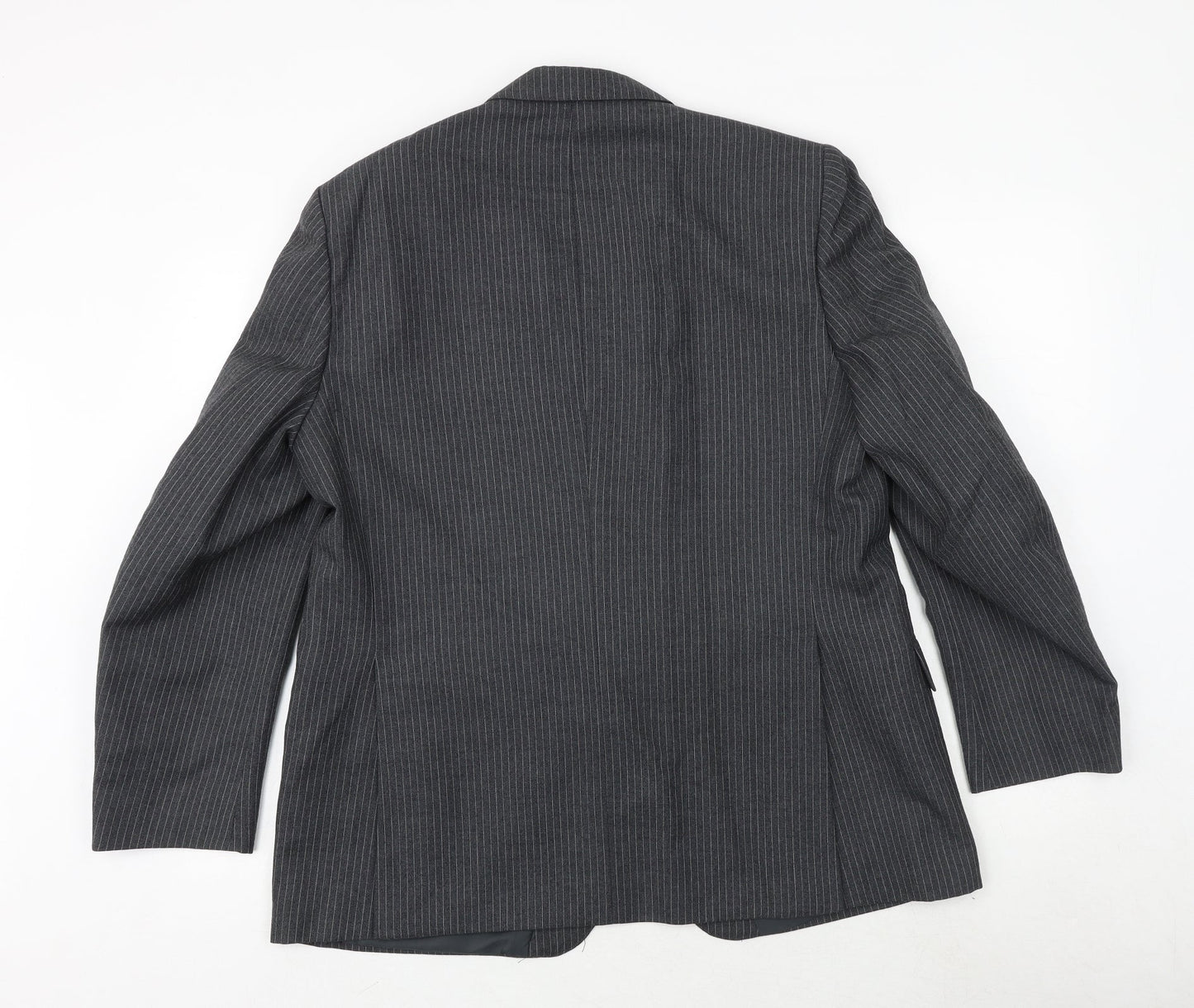 Canada Mens Grey Striped Wool Jacket Suit Jacket Size 44 Regular