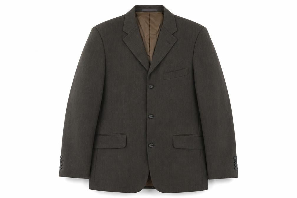 Rice Mens Brown Polyester Jacket Blazer Size 38 Regular