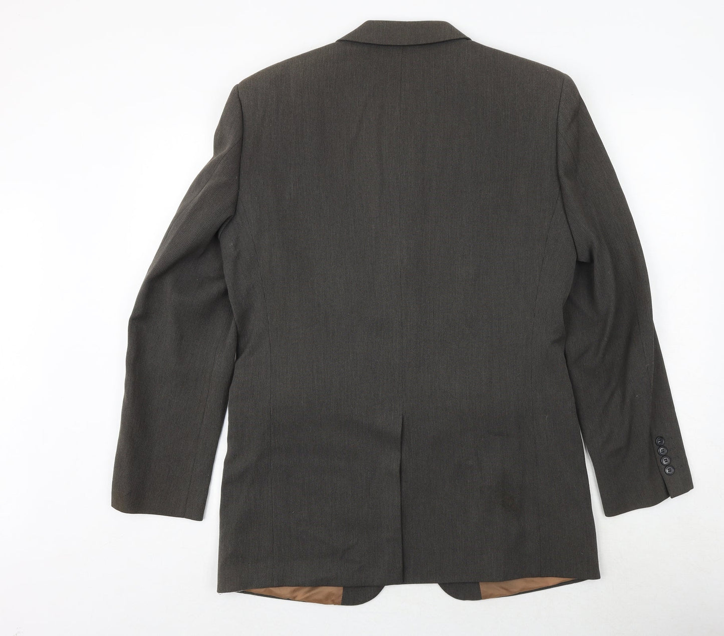 Rice Mens Brown Polyester Jacket Blazer Size 38 Regular