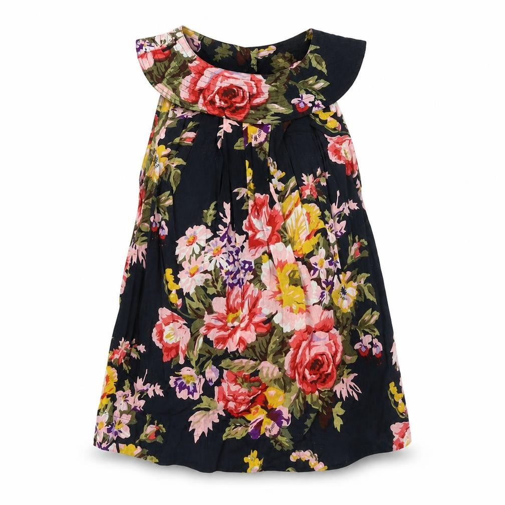 Topshop Womens Multicoloured Floral 100% Cotton Basic Tank Size 8 Round Neck
