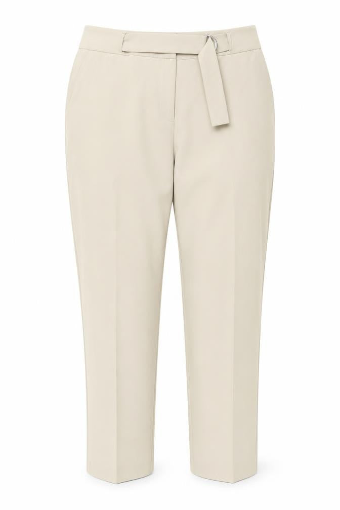 Very Womens Beige Polyester Carrot Trousers Size 16 Regular Hook & Eye