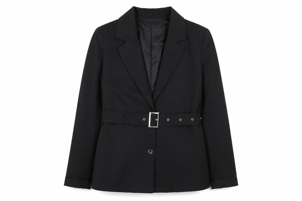 PRETTYLITTLETHING Womens Black Polyester Jacket Blazer Size 8
