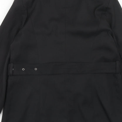 PRETTYLITTLETHING Womens Black Polyester Jacket Blazer Size 8
