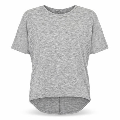 Apricot Womens Grey Geometric Polyester Basic Blouse Size L Round Neck