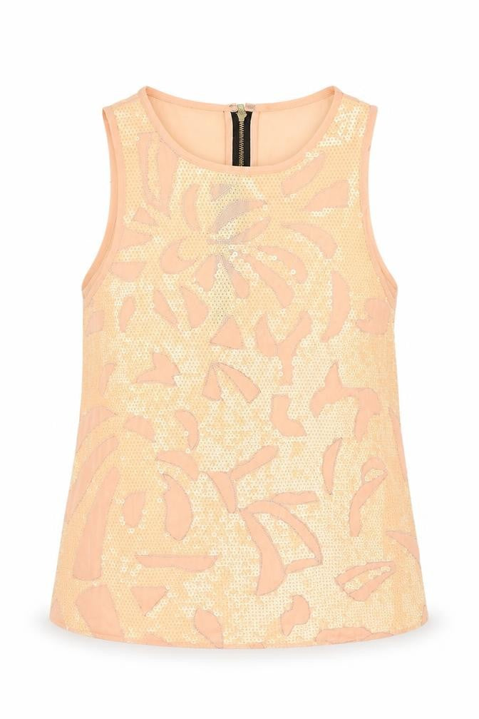 Warehouse Womens Pink Polyester Basic Tank Size 10 Round Neck