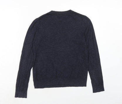 Gap Womens Blue Round Neck Acrylic Pullover Jumper Size M