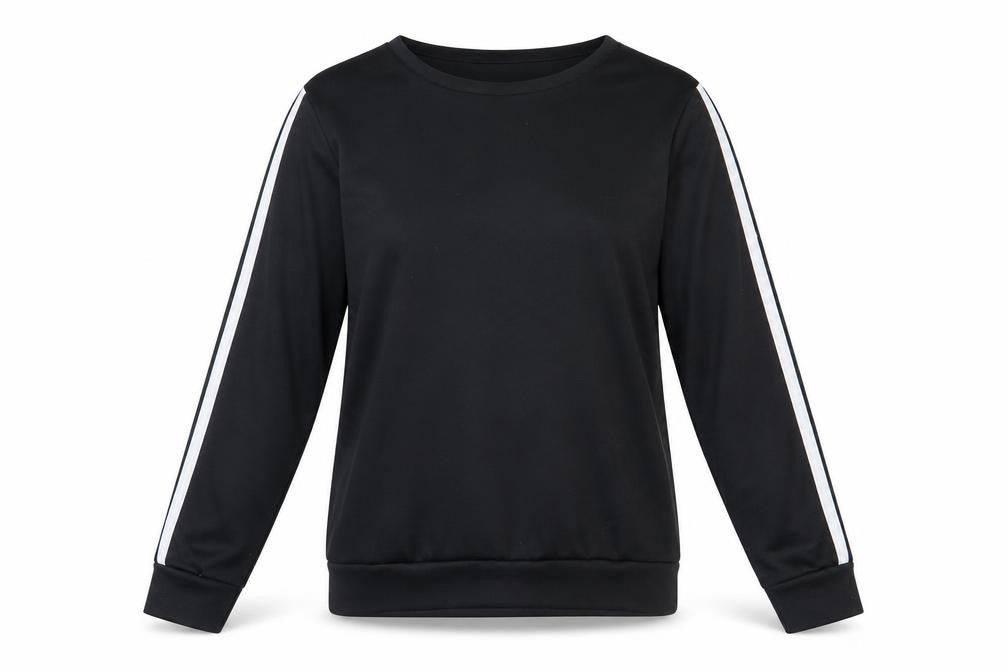 Boohoo Womens Black Polyester Pullover Sweatshirt Size 8 Pullover