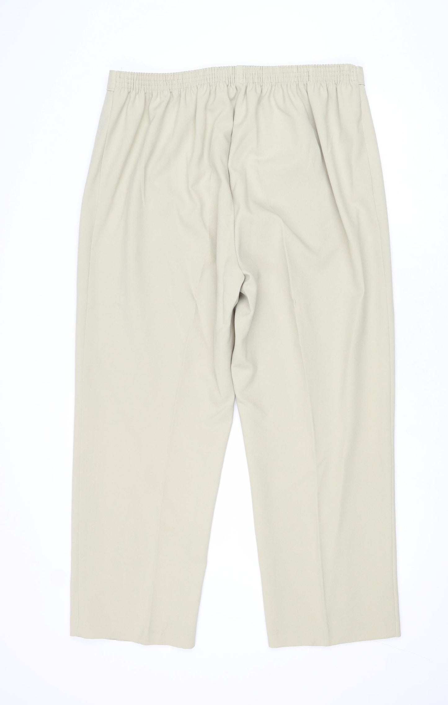 Slimma Womens Beige Polyester Trousers Size 20 Regular