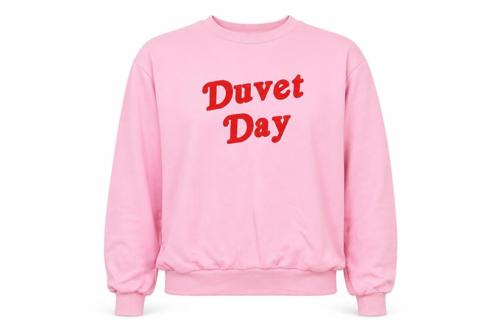 Outrageous Womens Pink Polyester Pullover Sweatshirt Size S Pullover - Duvet Day