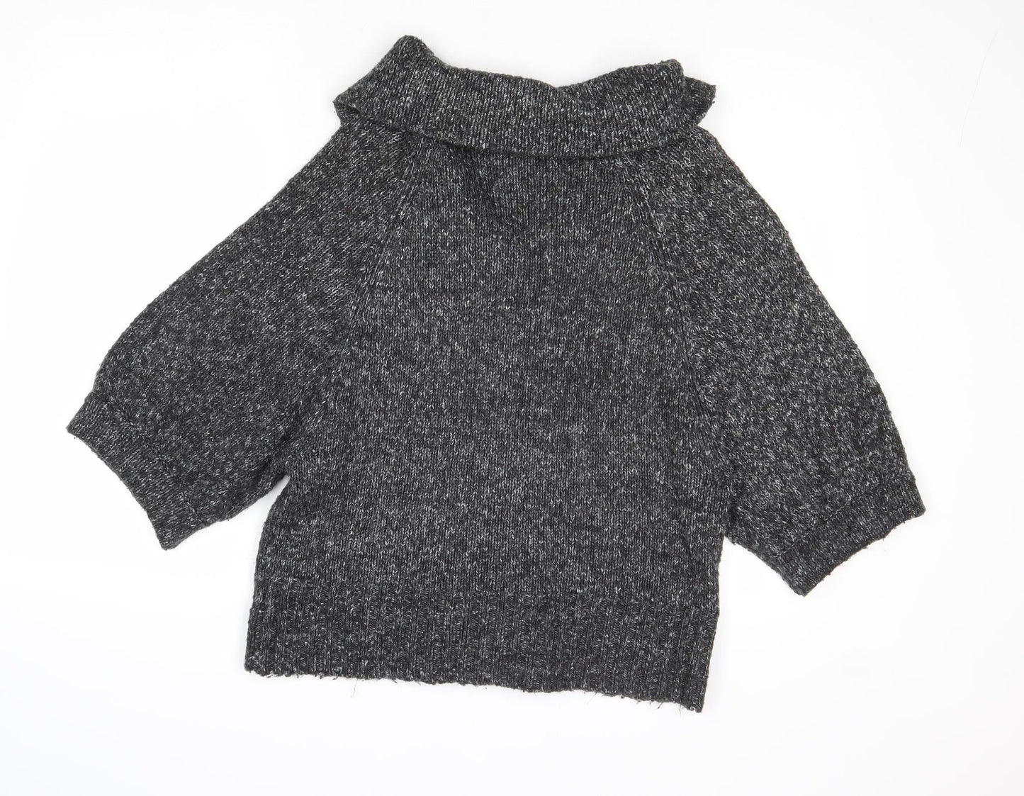 Stephen Y Womens Grey Collared Acrylic Cardigan Jumper Size M - Size M-L