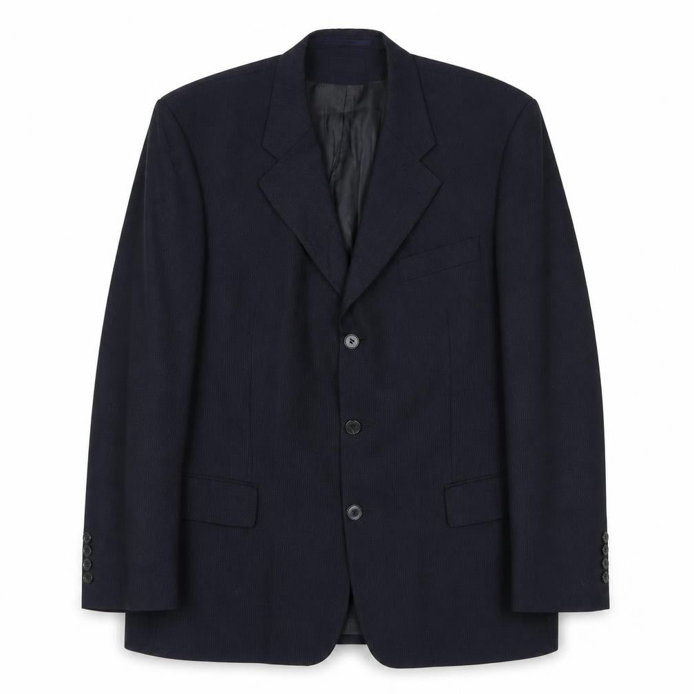 Benvenuto Mens Blue Polyester Jacket Suit Jacket Size 42 Regular