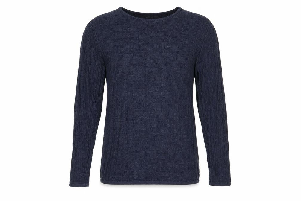 Topman Mens Blue Round Neck Cotton Pullover Jumper Size S Long Sleeve