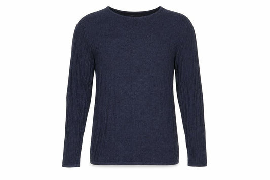 Topman Mens Blue Round Neck Cotton Pullover Jumper Size S Long Sleeve