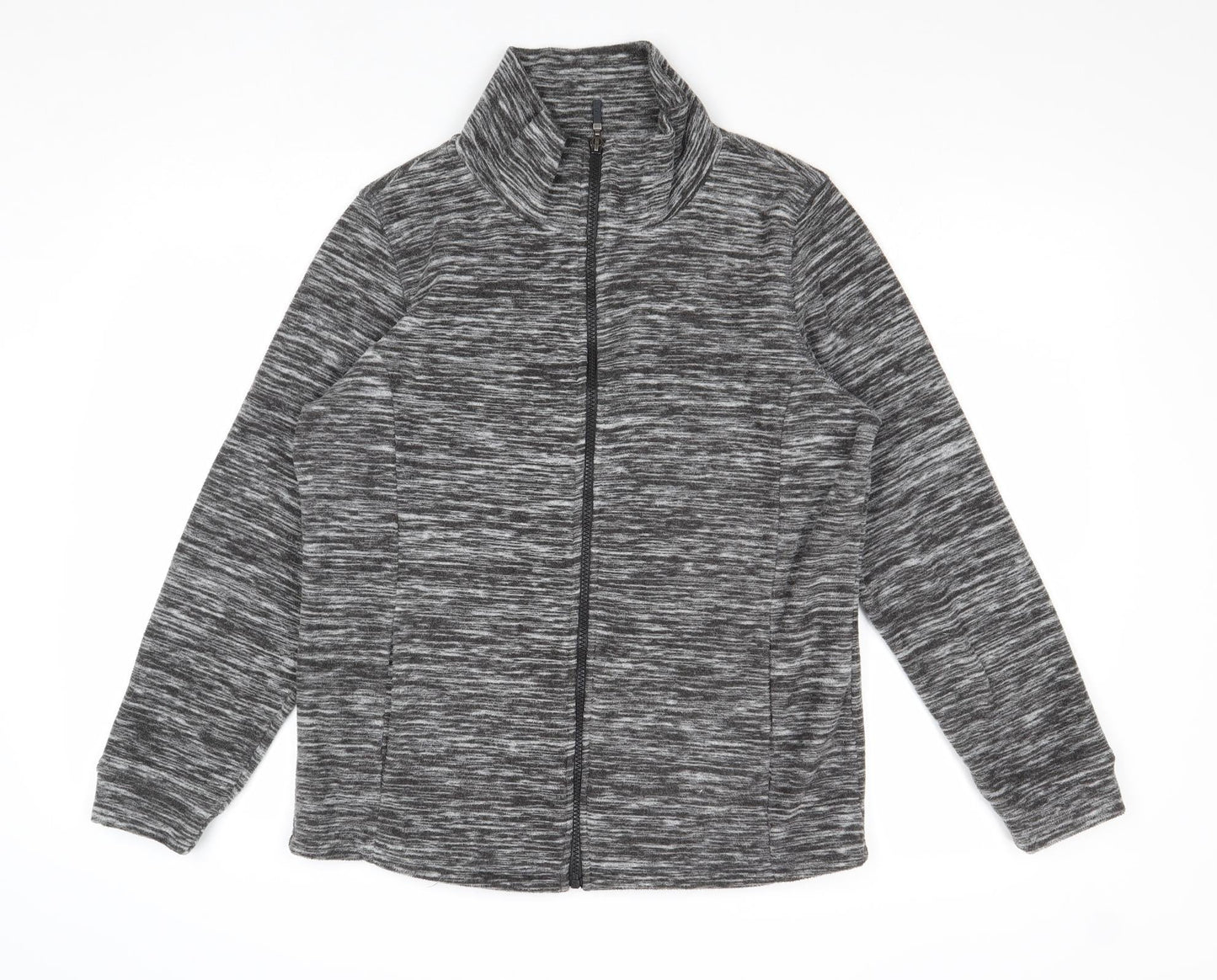 Bonmarché Womens Grey Geometric Jacket Size S Zip