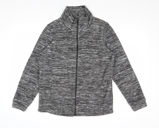 Bonmarché Womens Grey Geometric Jacket Size S Zip