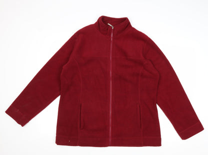 Active Womens Red Jacket Size 14 Zip - Size 14-16
