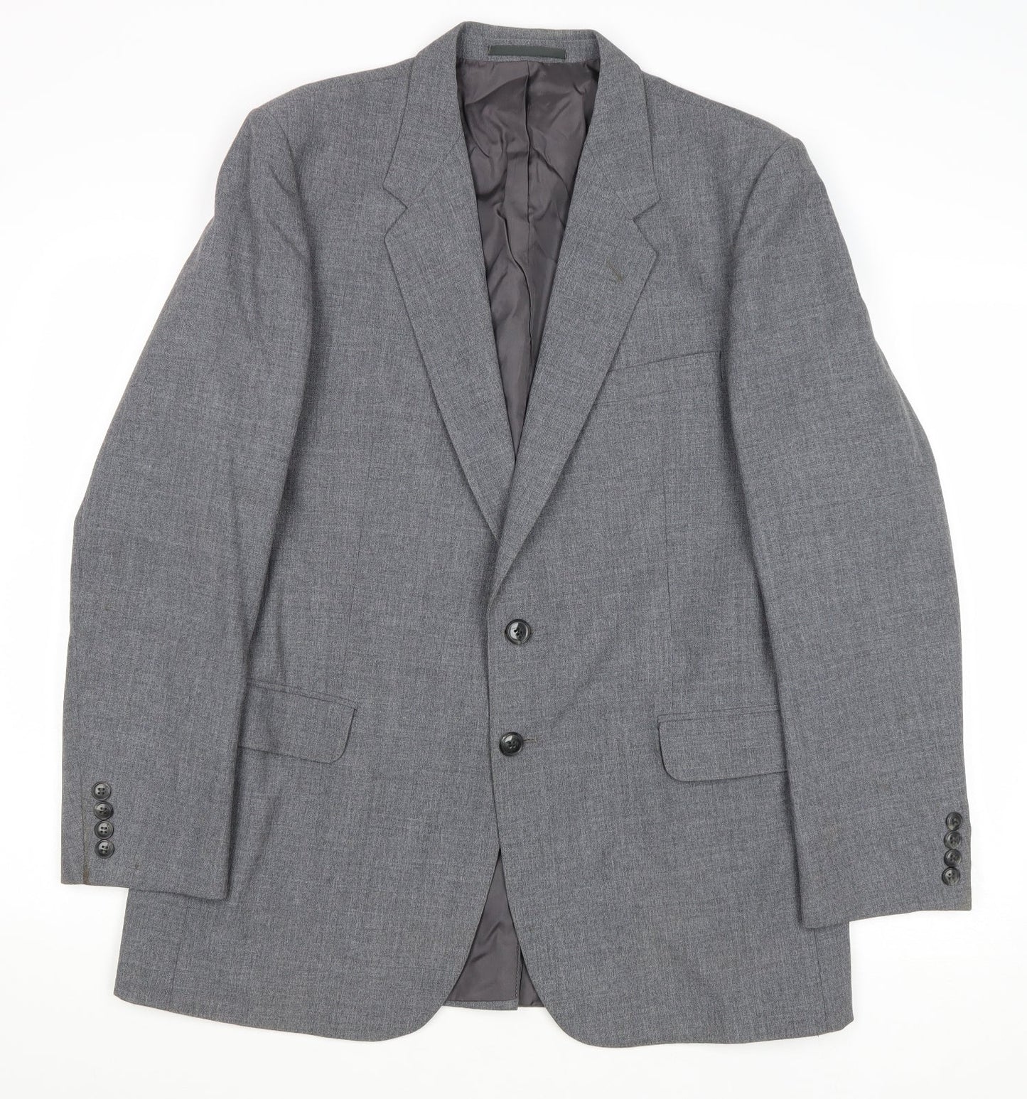 St Michael Mens Grey Polyester Jacket Suit Jacket Size 42 Regular