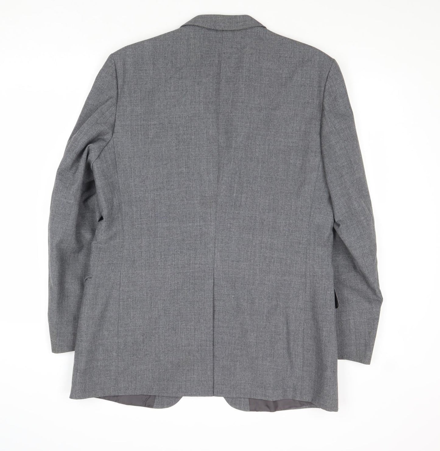 St Michael Mens Grey Polyester Jacket Suit Jacket Size 42 Regular