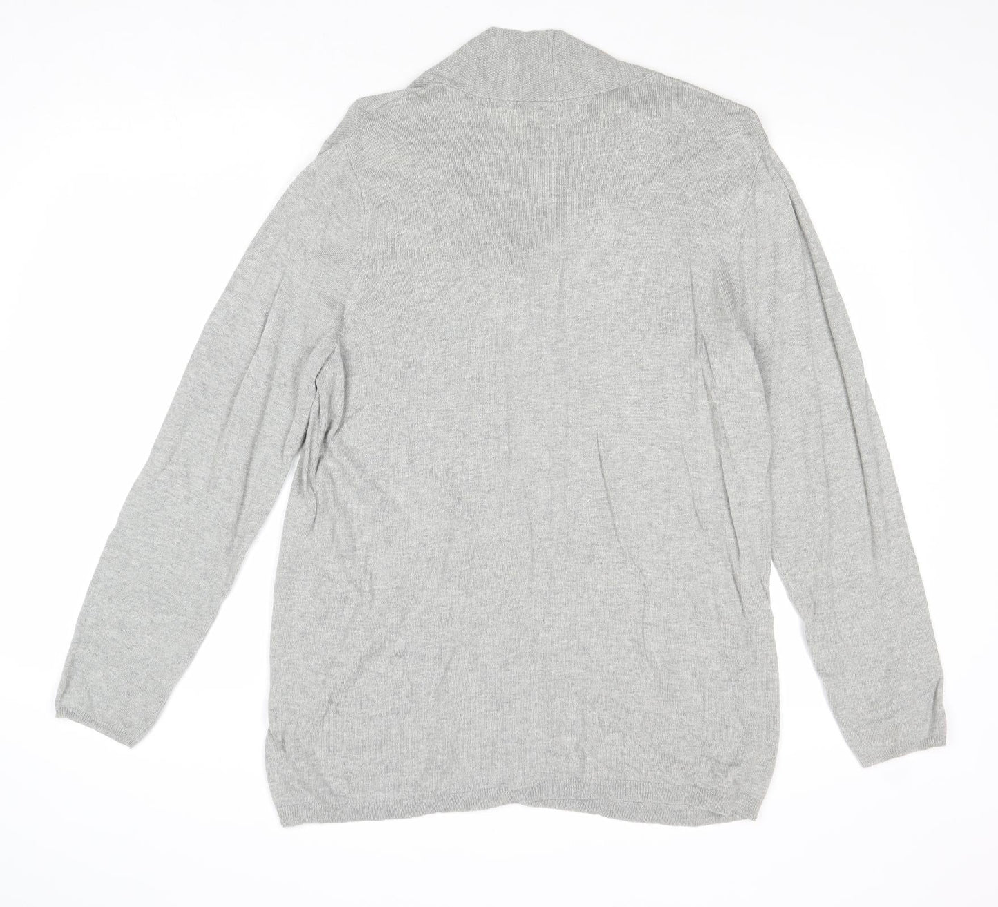 Damart Womens Grey V-Neck Viscose Pullover Jumper Size L